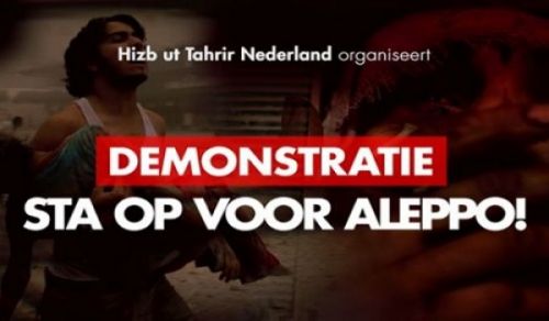 The Netherlands:Picket in front of the Syrian Embassy in The Hague, in support for Aleppo