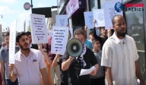America: Demonstration in Support of Muslims in Syria