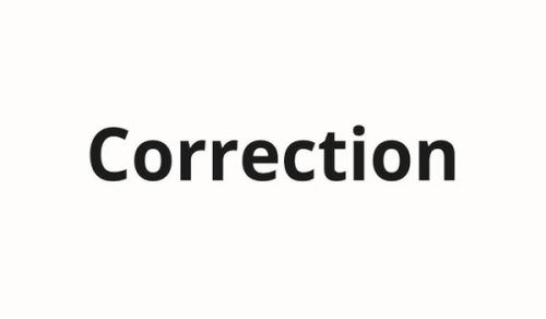 Correction