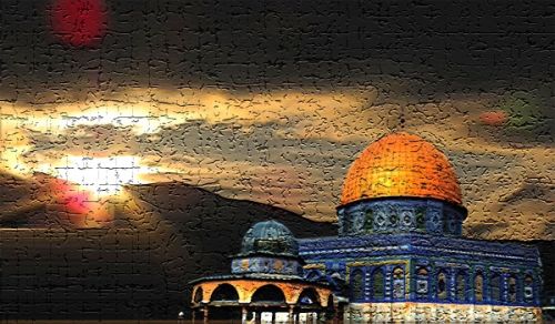 Glory be to the One Who took His servant ˹Muḥammad˺ by night from the Sacred Mosque to the Farthest Mosque whose surroundings We have blessed, so that We may show him some of Our signs.1 Indeed, He2 alone is the All-Hearing, All-Seeing [Al-Isra’: 1]