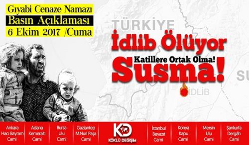 Wilayah Turkey: Reading of Press Release, &quot;Idlib is being killed... Do not be Accomplices with the murderers!&quot;