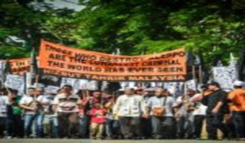 Solidarity for Aleppo: Hizb ut Tahrir Malaysia Marched from Masjid Ash-Shakirin to the Russian Embassy