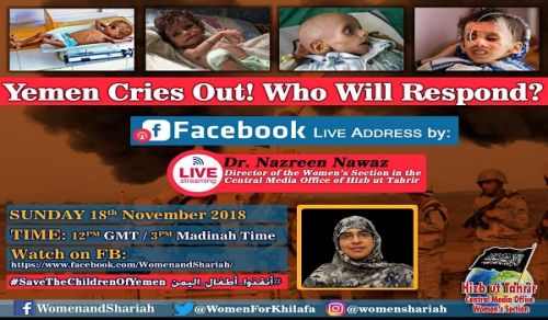 Facebook Live Address  “Yemen Cries Out! Who Will Respond?”