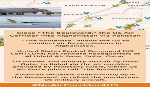 Wilayah Pakistan: Close the Air Corridor Over Pakistan for American Killer Drones and Spy Planes