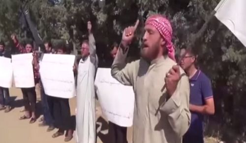 Wilayah Syria: Demonstration before Farouk Mosque to reject the Truce