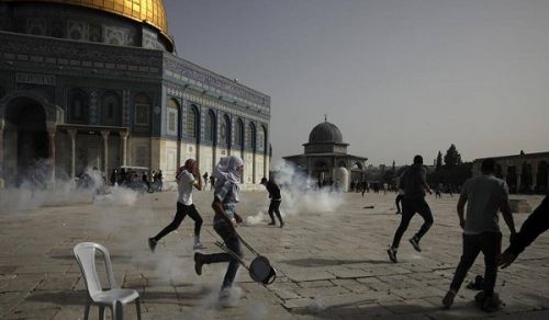 Hizb ut Tahrir/ Wilayah Syria Organized a Massive Demonstration in the City of Idlib in Support of the Muslims in Palestine and the Blessed Al-Aqsa Mosque