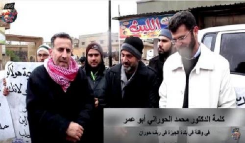 Wilayah Syria: Talk by Dr Muhammad Horani in a stand in Giza in Support of Aleppo