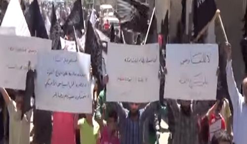 Wilayah Syria: Demonstration to Reject Truce and Negotiations in the town of Talmenes