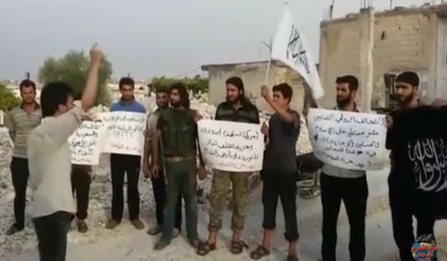 Wilayah Syria: Protest &quot;Beware of the Turkish-American Alliance&quot; in the city of Al-Latamina