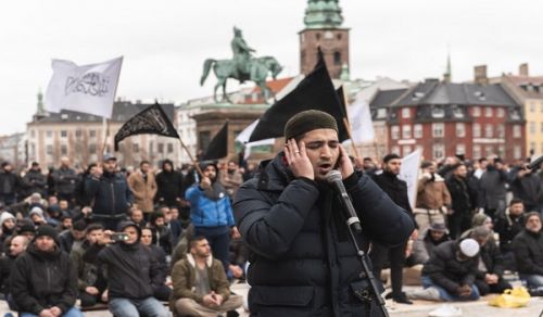 Denmark A Stand in front of the Danish House of Representatives Condemning the Massacres of New Zealand